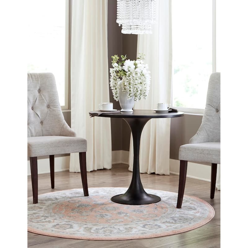 Traditional Taylor Collection Area Rug - Rose - 3' Round