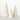 6.25"H, 8.25"H and 10.25"H Sullivans Lighted Mini Tree - Set of 3, White - 4.25"x4.25"x10.25",3.5"x3.5"x8.2",3.25"x3.2"x6.2"