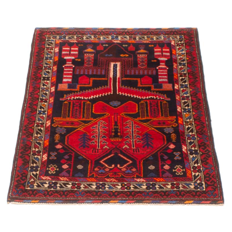 Teimani Red Rug 2'10" x 4'6" - 2'10 x 4'6
