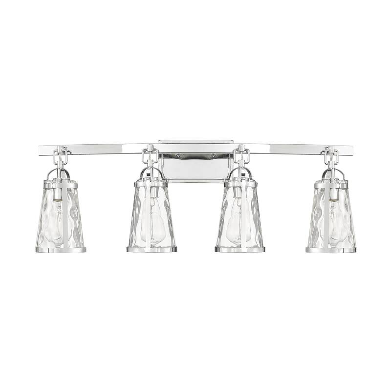 Savoy House Albany 4-Light Bathroom Vanity Light - Polished Chrome