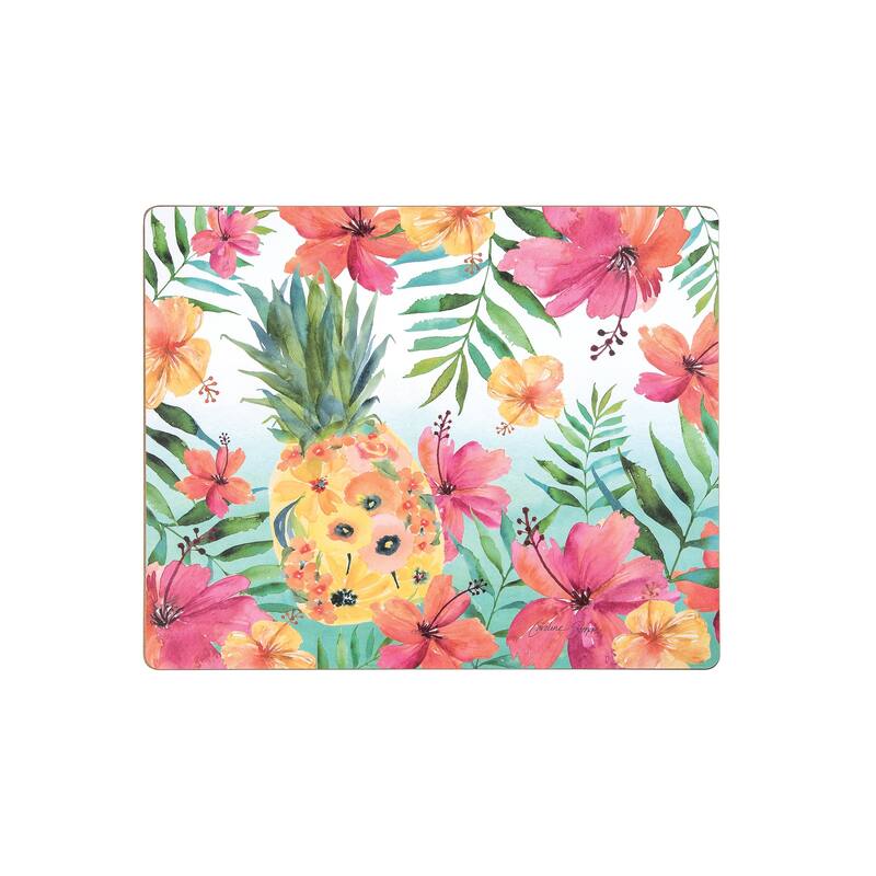Pineapple Summer Hardboard Placemat Set of 6 - Set of 6