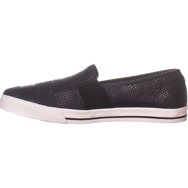ralph lauren black slip on sneakers