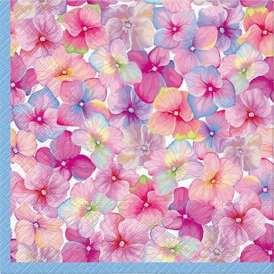 Set Of 20 Luncheon Flower Explosion Napkins