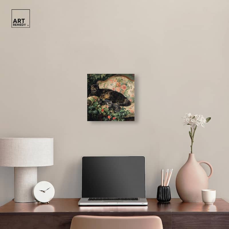 Lounging Cats II Canvas by Art Remedy, Gallery Wrapped