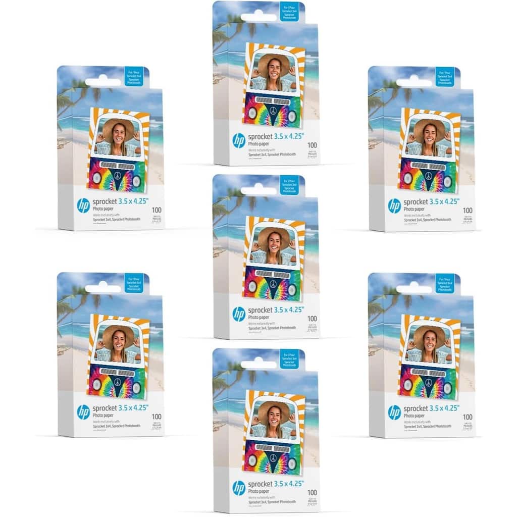 HP Sprocket 3.5" x 4.25" Sticky-Backed Zink Photo Paper (700-Pack), Compatible w/Photobooth - White