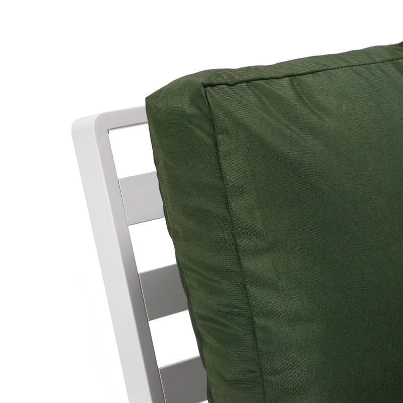 Walbrooke Modern Polyester Upholstery Aluminum Frame wtih Removable Cushion Covers for Indoor Outdoor