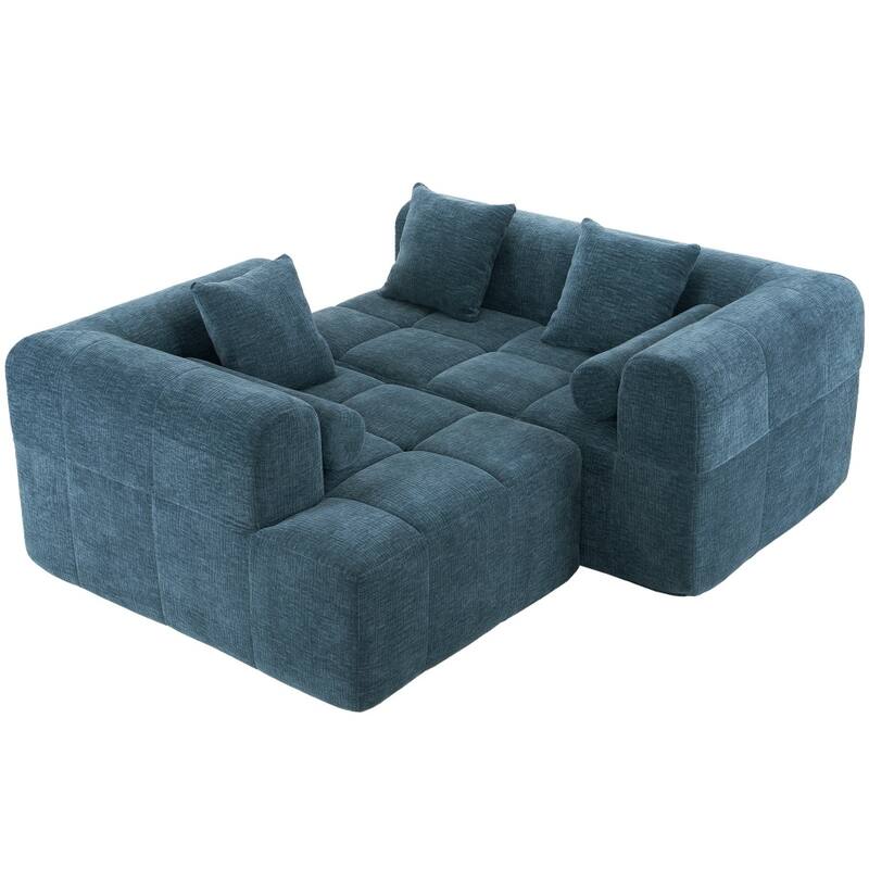 101.2" Modular Free-combined Sectional Sofa with Deep Seating and Two Side Pockets