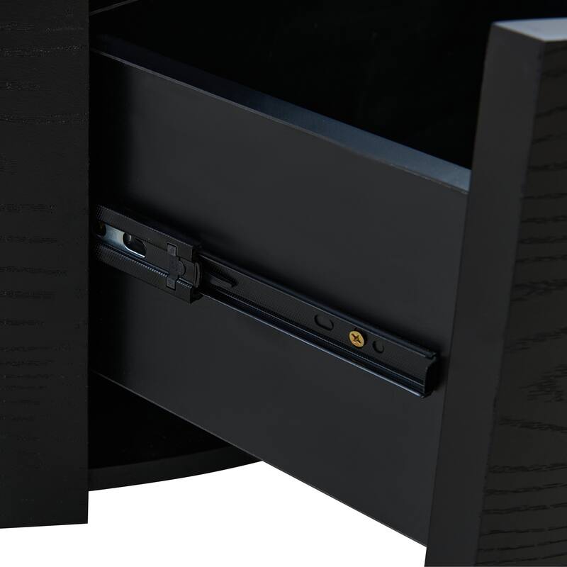 Modern Round Movable Coffee Table with Casters