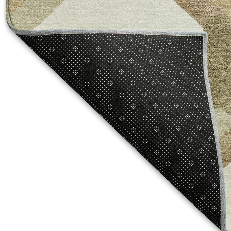 Machine Washable Indoor/ Outdoor Modern Trellis Chantille Rug