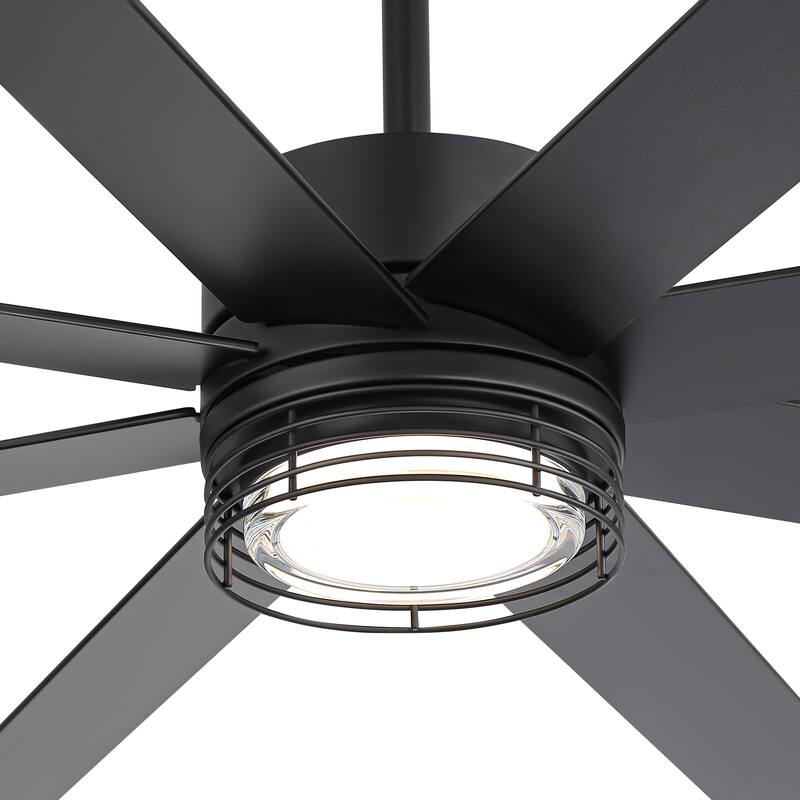 72/52-inch Reversible 8/5-Blade Dimmable LED Ceiling fan with Light and Remote
