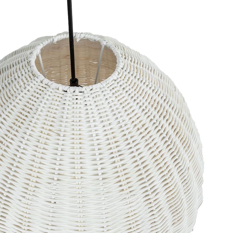 Glow Chandelier with Rattan Shade