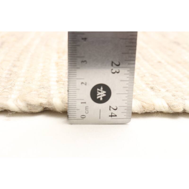 ECARPETGALLERY Braid weave Sienna Khaki Wool Rug - 4'11 x 8'6