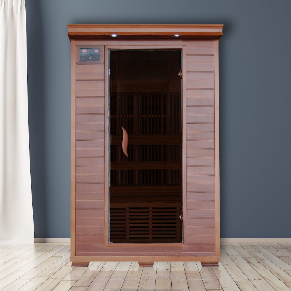 HeatWave Yukon 2-Person Cedar Infrared Sauna with 6 Carbon Heaters