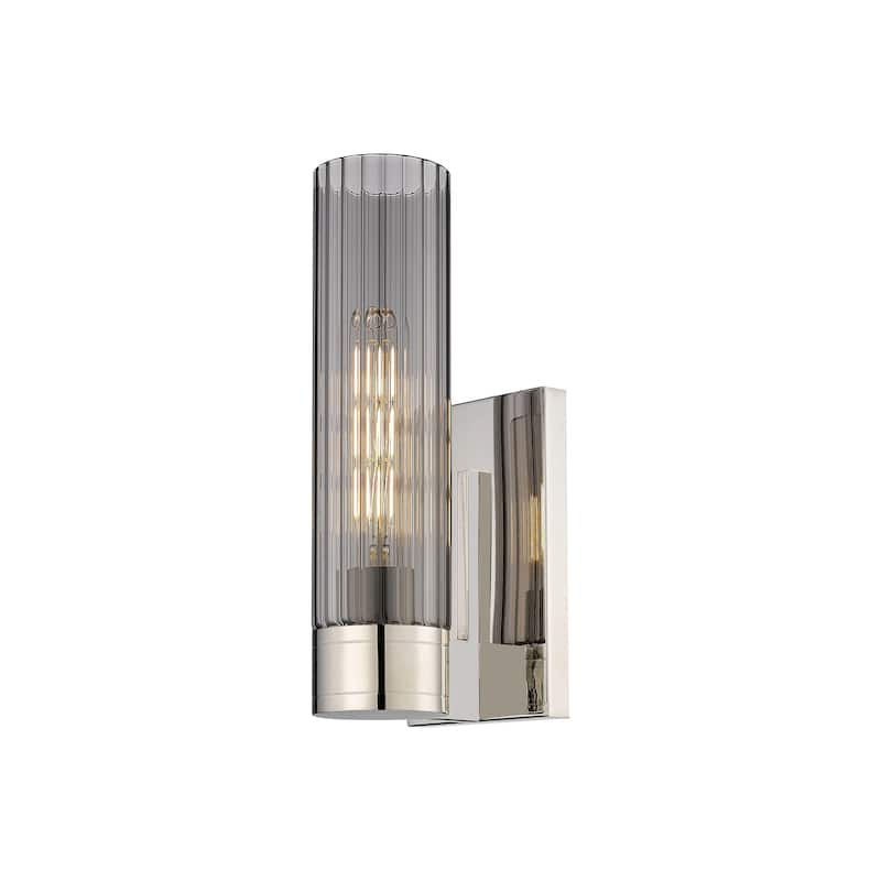 Innovations Lighting Empire - 1 Light 11" Wall-Mounted Sconce - Polished Nickel/Light Smoke