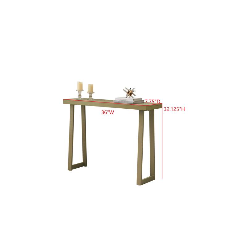 Claude Collection Wood 36" Modern Console Table with Shelf