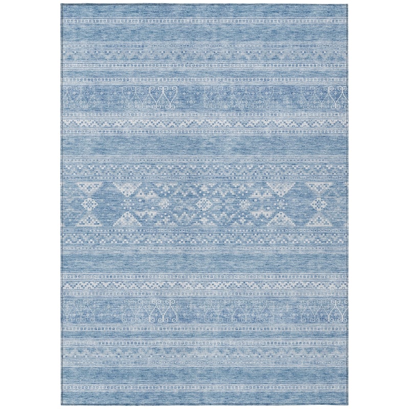 Machine Washable Indoor/ Outdoor Chantille Boho Tribal Rug