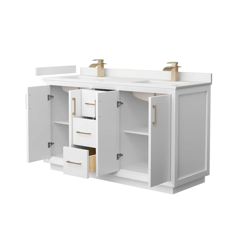 Wyndham Collection WCF414160D-QTZ-UNSMXX Strada 60" Free Standing