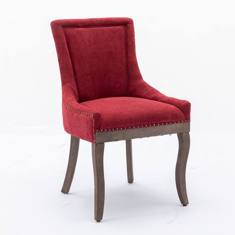 Set of 2 Ultra Side Dining Chairs with Wood Legs