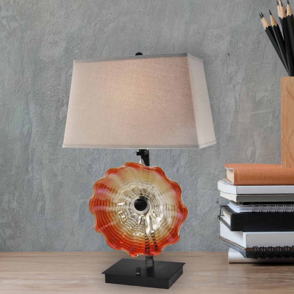 Titan Hand Blown Art Glass Table Lamp
