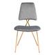 Black Pine Dining Chair (Set of 2) Gray & Gold