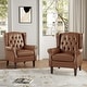 preview thumbnail 25 of 27, Set of 2 Vegan Leather Upholstered Button Tufted Accent Chair