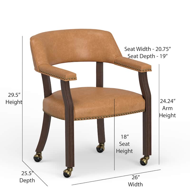 Holliday Dining and Game Chair in Walnut Finish