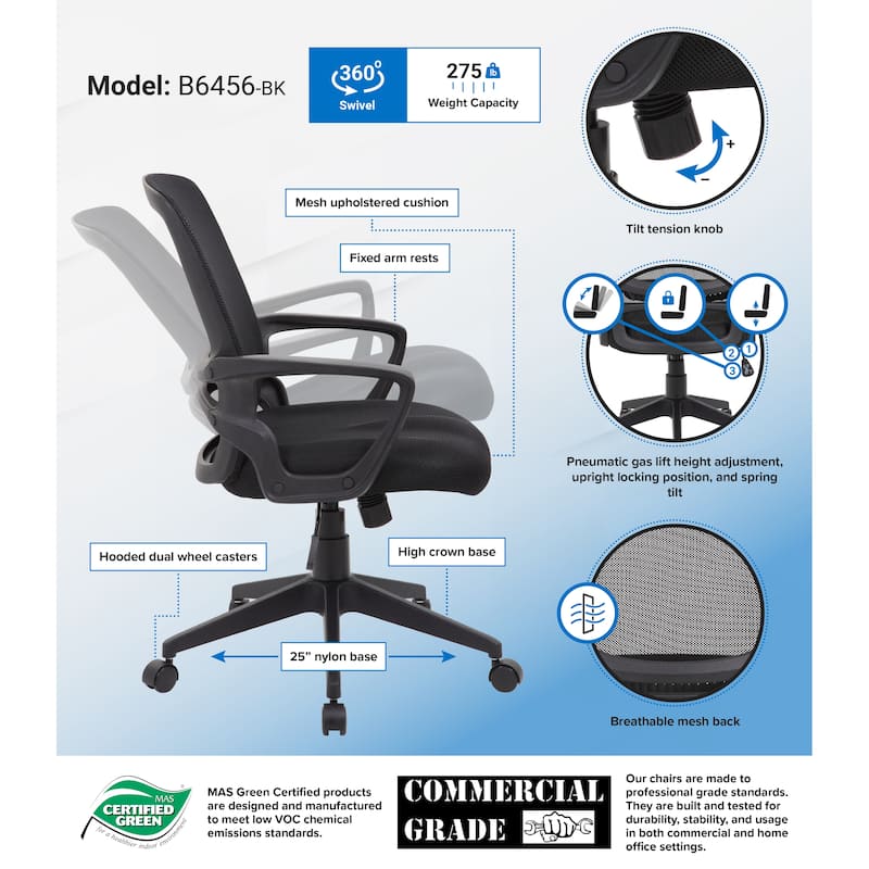 Boss Office Products Mesh Task Chair