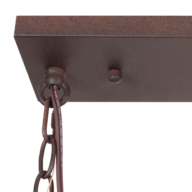 Clovy Modern Farmhouse 8-Light Wood Chandelier Island Lights for Dining Room - L 27.5" x W 10" x H 10"