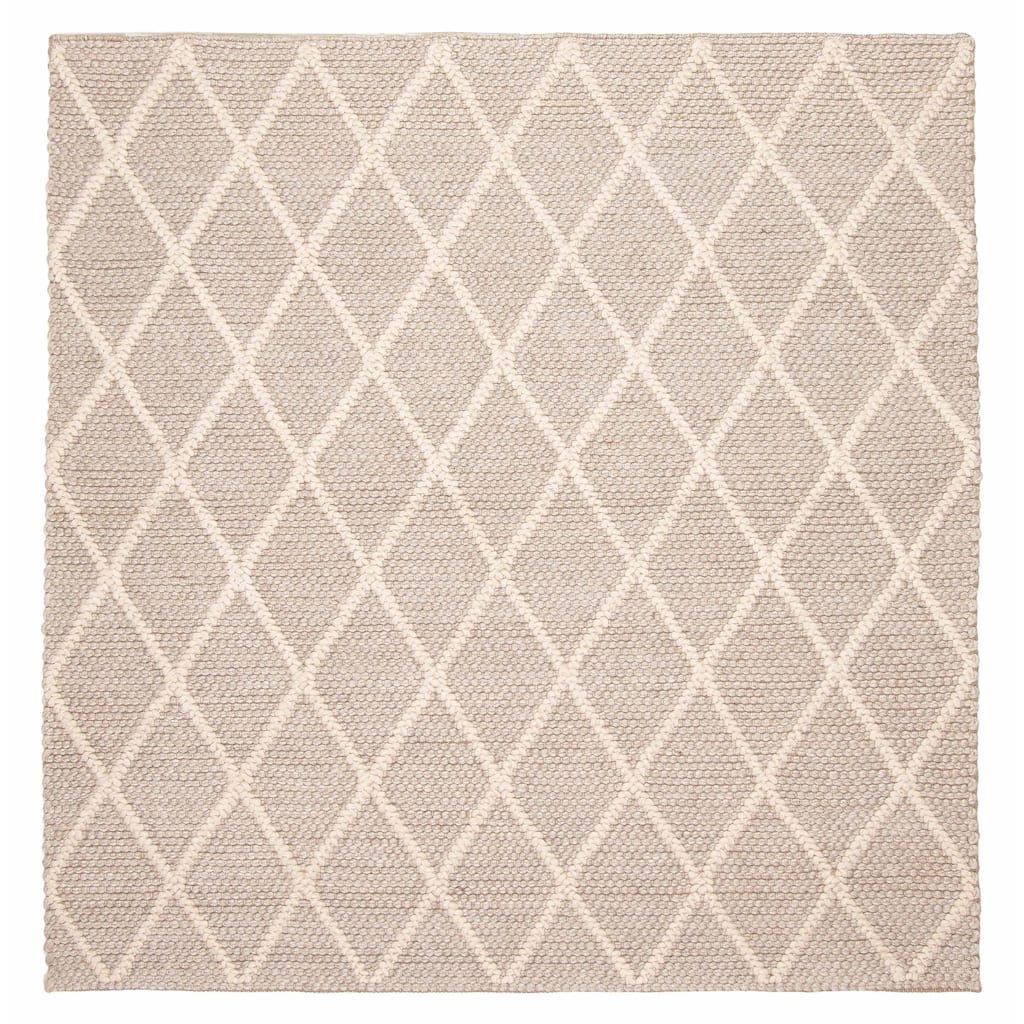ECARPETGALLERY Braid weave Sienna Khaki Wool Rug - 5'10 x 5'10