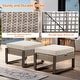 preview thumbnail 14 of 19, Cozywor 2-Piece Wicker Outdoor Patio Ottoman with Steel Frame and Cushions