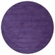 preview thumbnail 25 of 171, SAFAVIEH Handmade Himalaya Kaley Solid Wool Rug 4' Round - Purple - Round