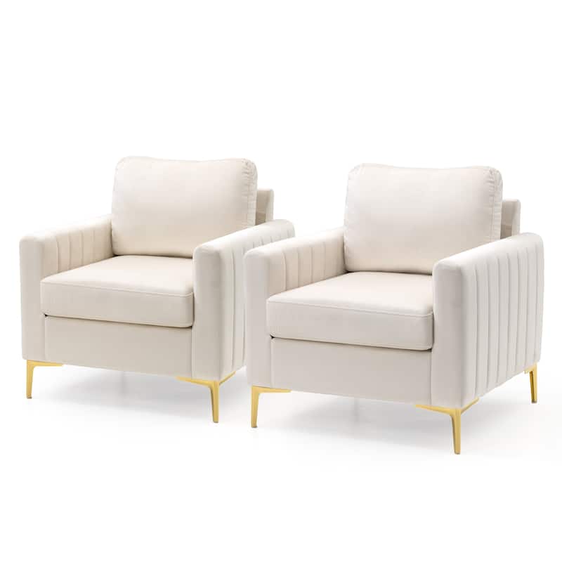 Upholstered Club Chair Accent Chair Velvet Arm Chair Comfortable Sofa Chair - See picture