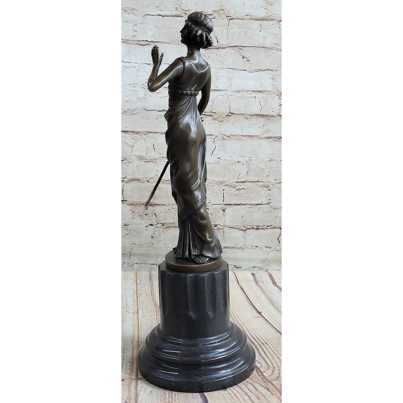 Bronze Statue Ancient Rome Greek Soldier Warrior Marble Sculpture Figurine Art
