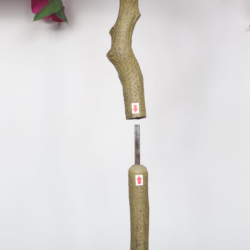 6FT Artificial Bougainvillea Tree, Realistic Flowering Fake Plant for Indoor Home Decor, Potted Faux Tree, 1pc/set