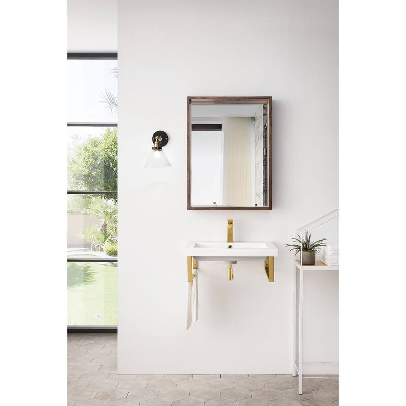 James Martin Vanities 055BK1823.6WG2 Boston 23-5/8" Rectangular