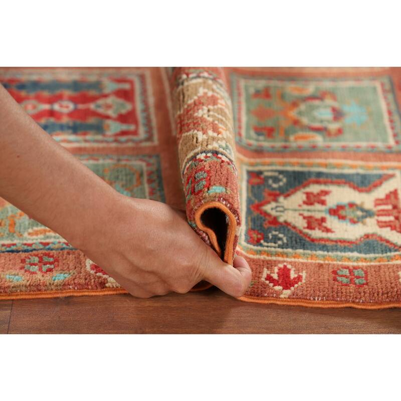 Garden Design Kazak Foyer Rug Hand-Knotted Wool Carpet - 2'0" x 3'1"