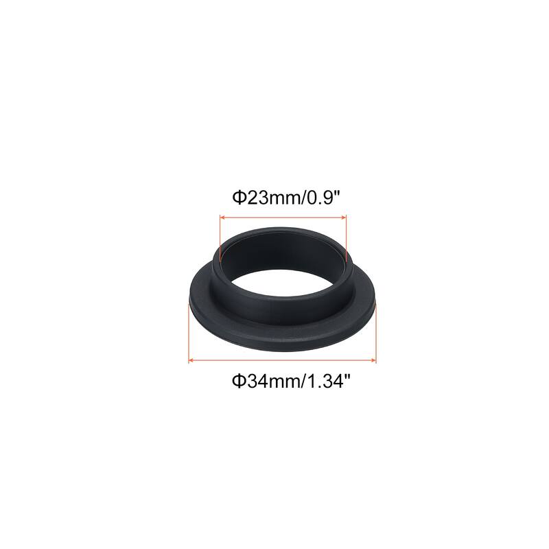 T Shape Rubber Grommet 0.55 Inch OD 0.24 Inch ID Seal for Cable Pack of 6 - Black