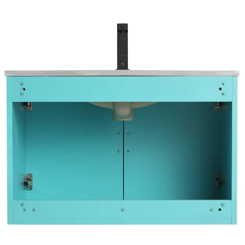 Pellabay Modern Bathroom Vanity with Fluted Circular Doors - Sink Included