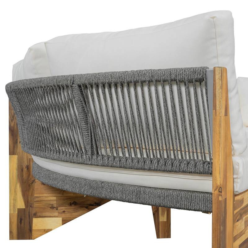 6-Person Outdoor Seating Group with Cushions and Coffee Table by Leisure Zone