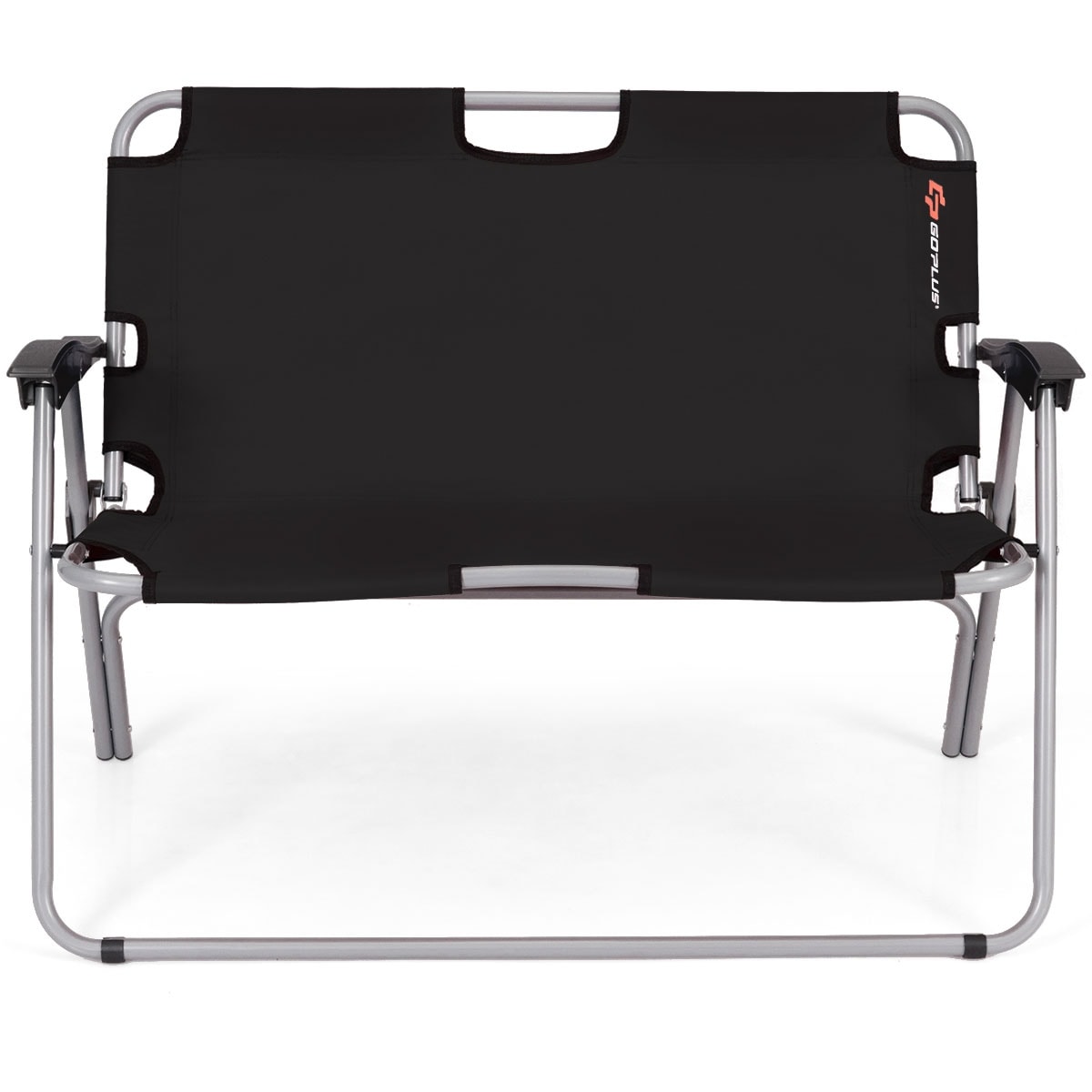 Shop Costway 2 Person Folding Camping Bench Portable Loveseat Double Chair Overstock 28146336