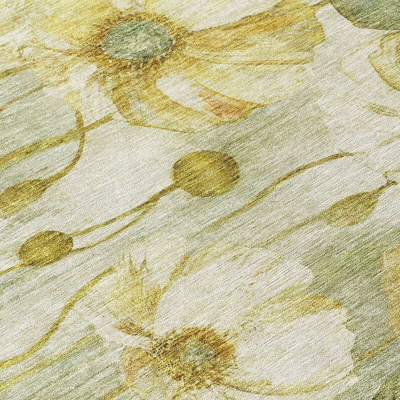 HomeRoots Floral Transitional Rectangle Outdoor Rug