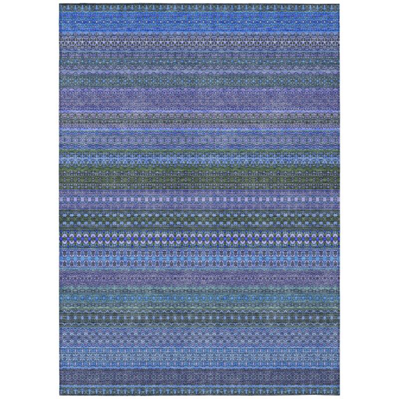 Taro Stripe Weather Resistant Timeless Fusion Runner Outdoor Rug