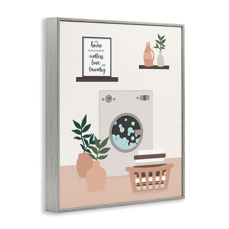 Stupell Modern Family Laundry Phrase Framed Giclee Art Design By Natalie Carpentieri