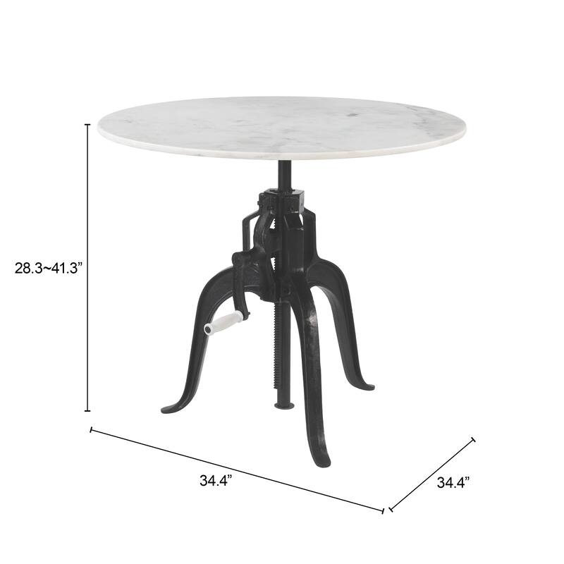 Mufid Bistro Table White & Black