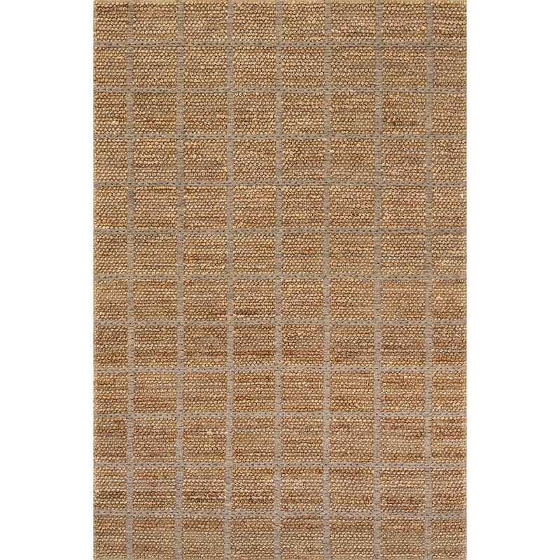 Penni Checked Jute and Wool Area Rug