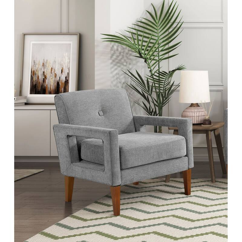 Comfortable Armchair with Advanced Upholstery and Sturdy Construction for Stylish Living - Grey
