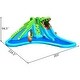 preview thumbnail 6 of 5, Crocodile Themed Inflatable Slide Bouncer with Two Water Slides - 224.5'' x 203'' x 94.5'' (L x W x H)