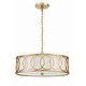 preview thumbnail 3 of 5, Libby Langdon for Crystorama Graham 6 Light Antique Gold Chandelier - 18"W x 8"H