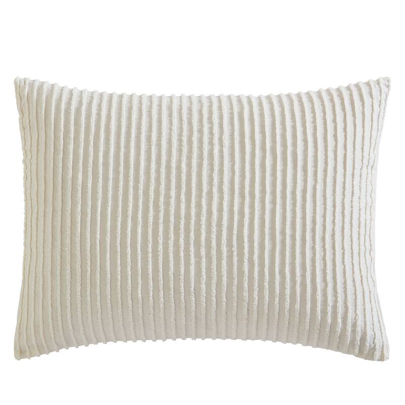 Channel Chenille Shams - Standard Sham - Ivory