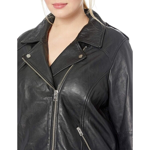 plus size white moto jacket